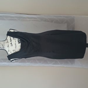 Spense Petite Black Satin Like Dress